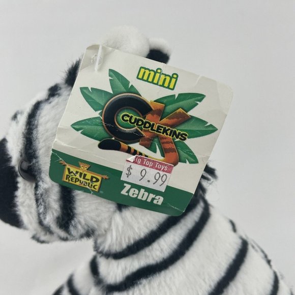 Wild Republic Mini Cuddlekins Zebra 7” Plush Stuffed Toy K&M International 2016 - Picture 3 of 8